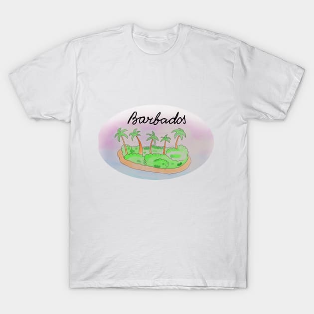 Barbados Island travel, beach, sea and palm trees. Holidays and rest, summer and relaxation T-Shirt by grafinya